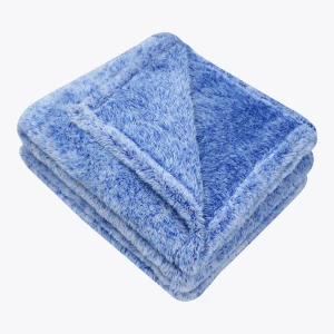 Frosted Plush Blanket (Blue)