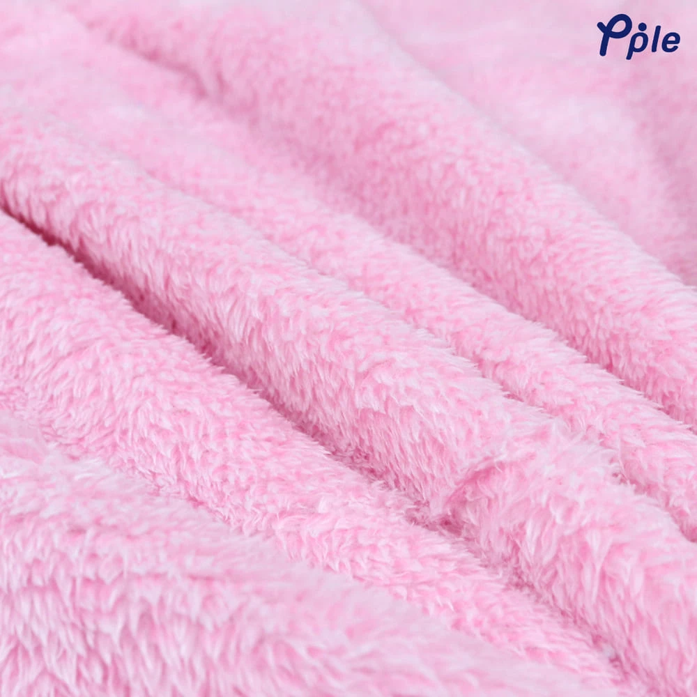 Frosted Plush Blanket (Pink)