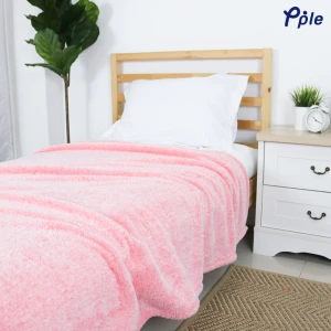 Frosted Plush Blanket (Peach)