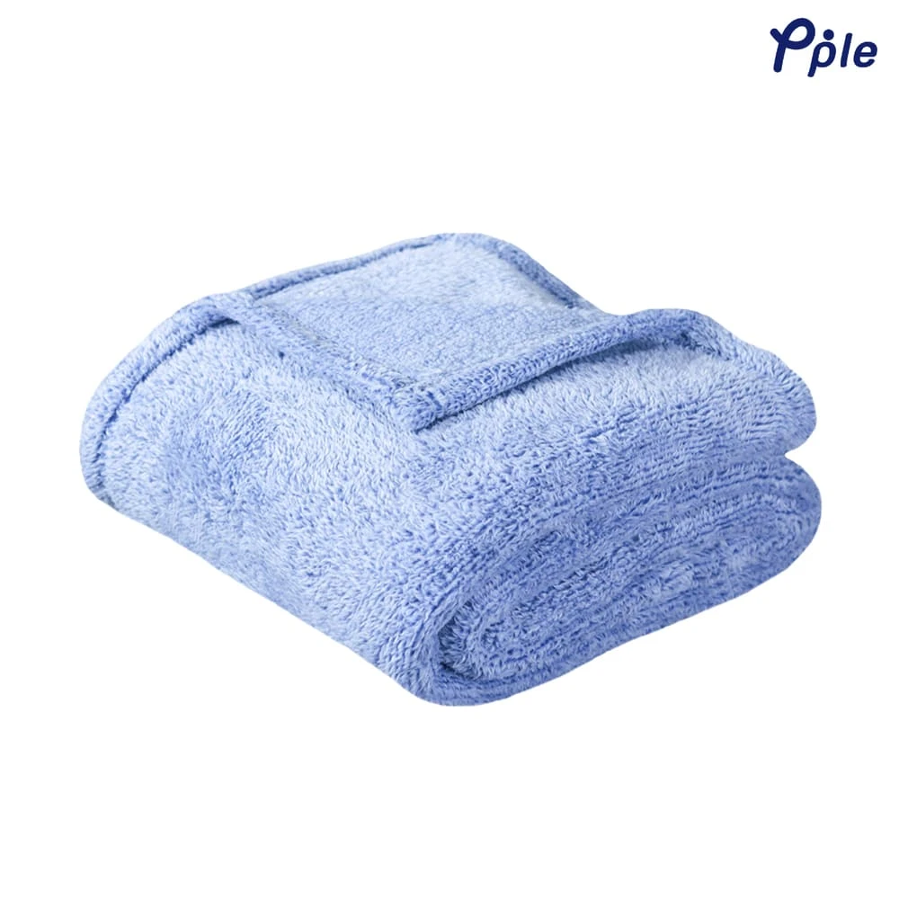 Frosted Plush Throw (Blue)