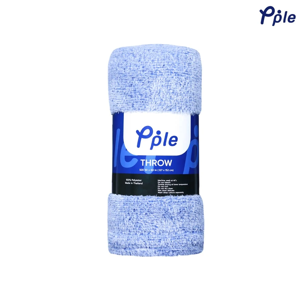 Frosted Plush Throw (Blue)