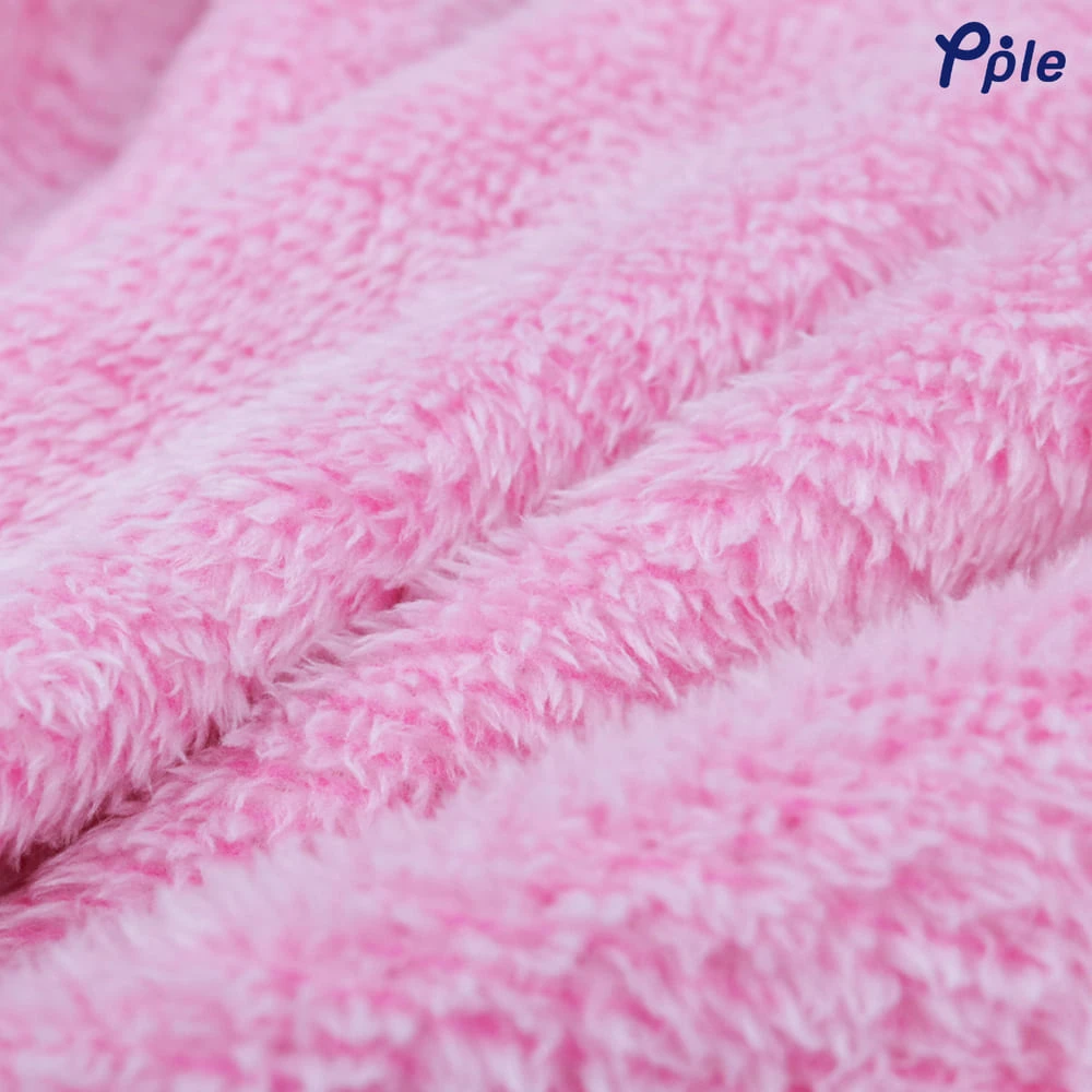 Frosted Plush Throw (Vivid Pink)