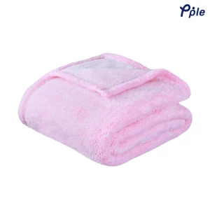 Frosted Plush Throw (Vivid Pink)