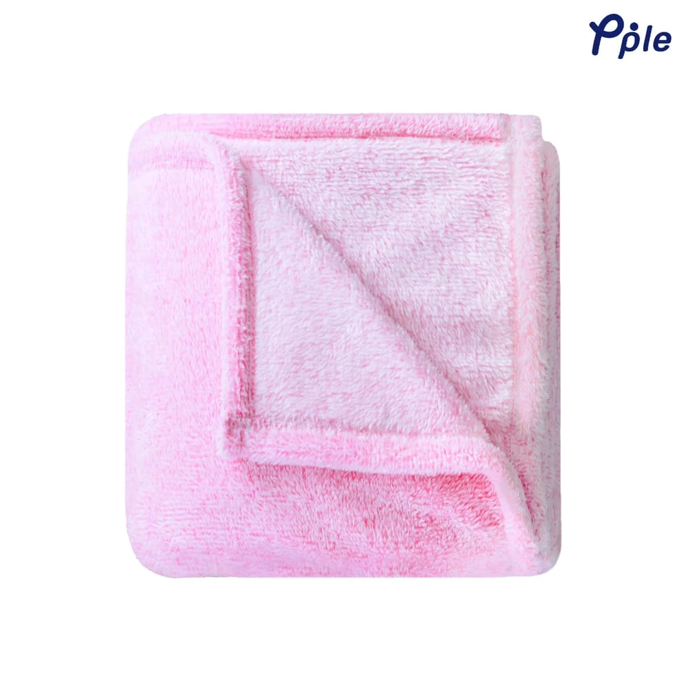 Frosted Plush Throw (Vivid Pink)