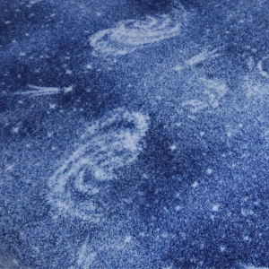 Galaxy Printed Frosted Plush Blanket (Navy)
