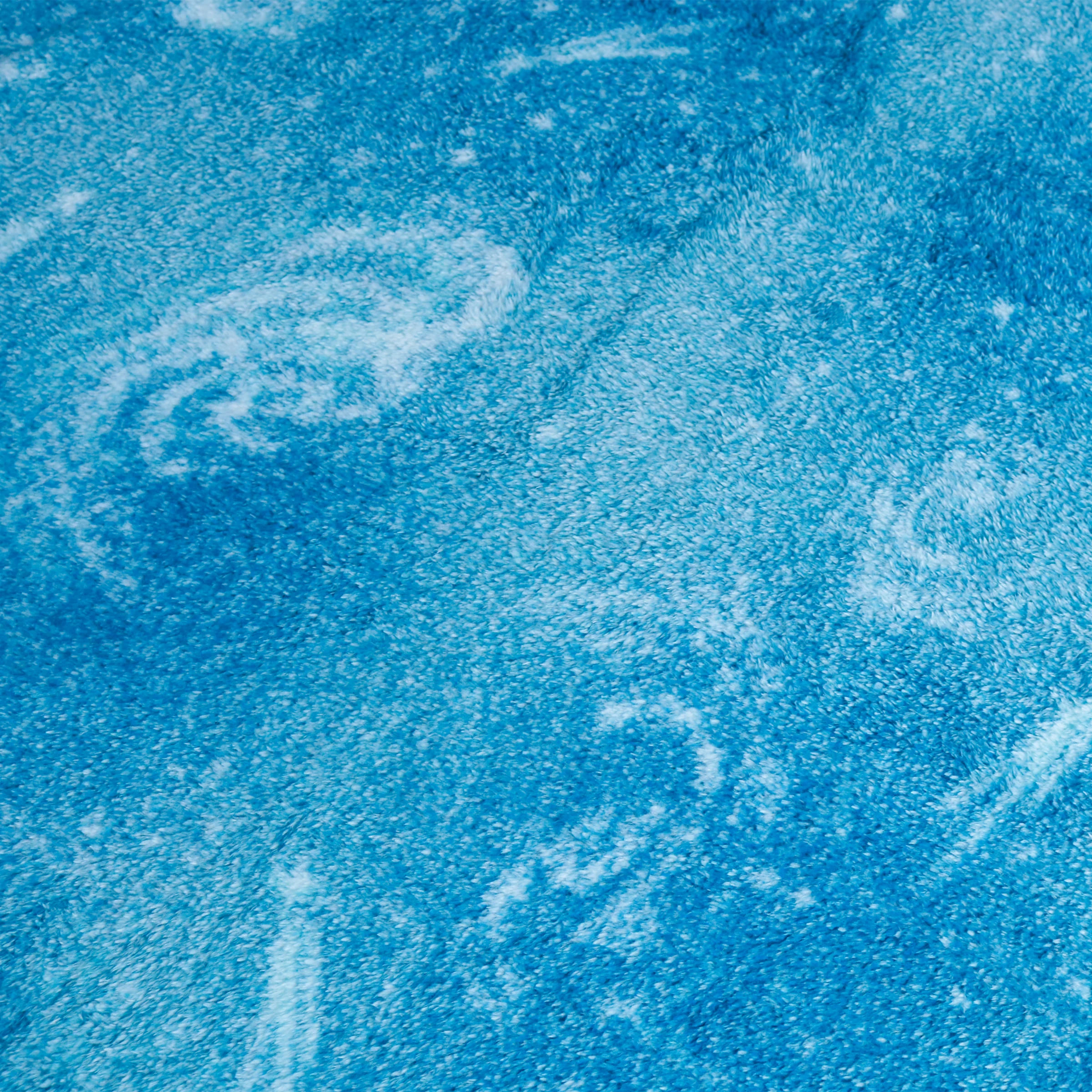 Galaxy Printed Frosted Plush Blanket (Blue)