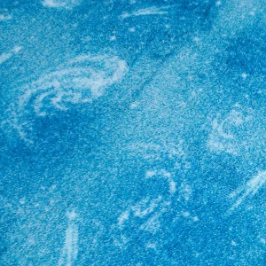 Galaxy Printed Frosted Plush Blanket (Blue)