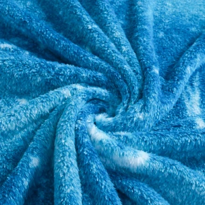Galaxy Printed Frosted Plush Blanket (Blue)