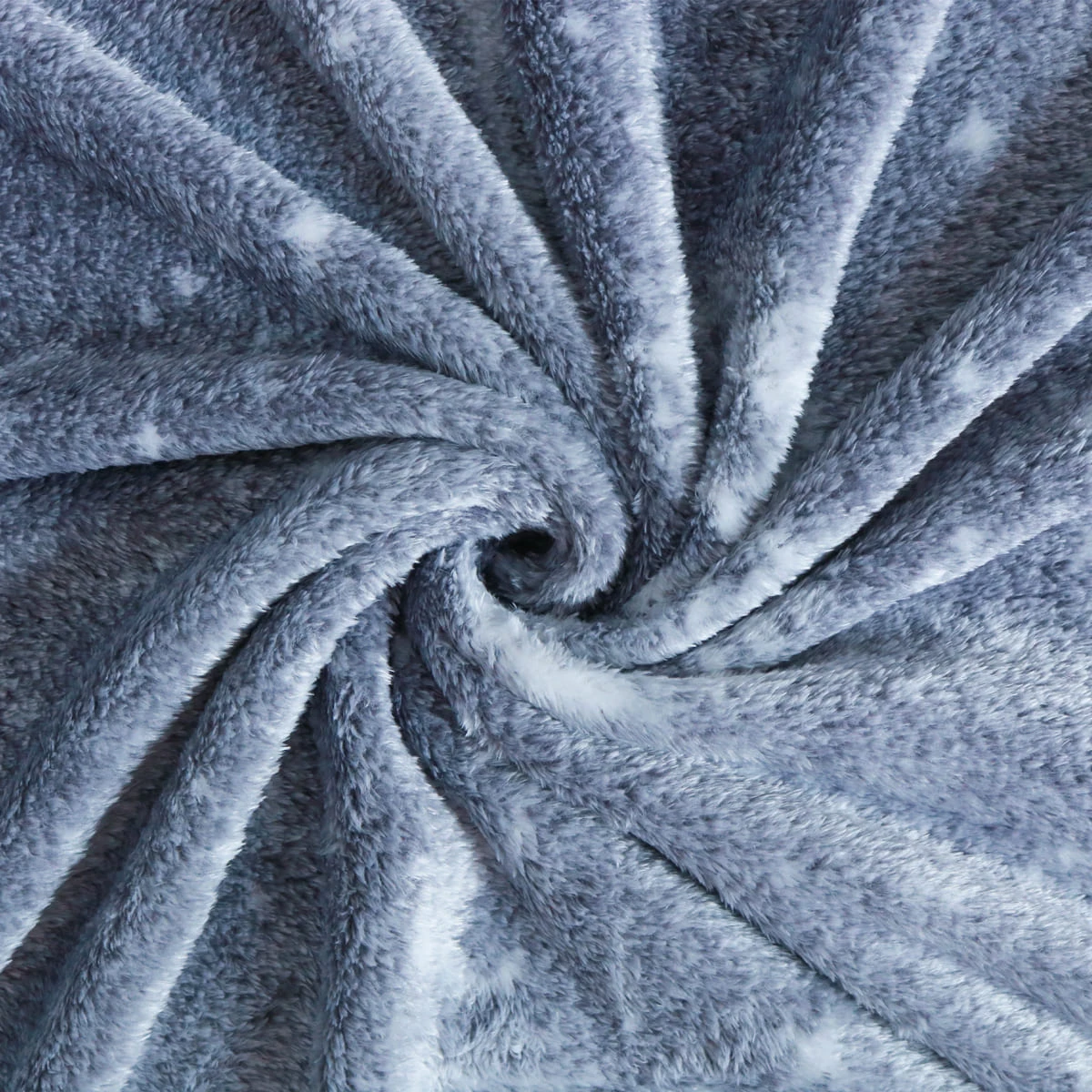 Galaxy Printed Frosted Plush Blanket (Grey)