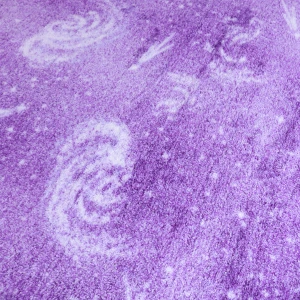Galaxy Printed Frosted Plush Blanket (Purple)