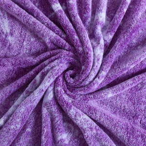 Galaxy Printed Frosted Plush Blanket (Purple)