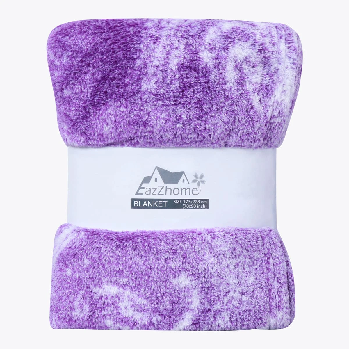 Galaxy Printed Frosted Plush Blanket (Purple)