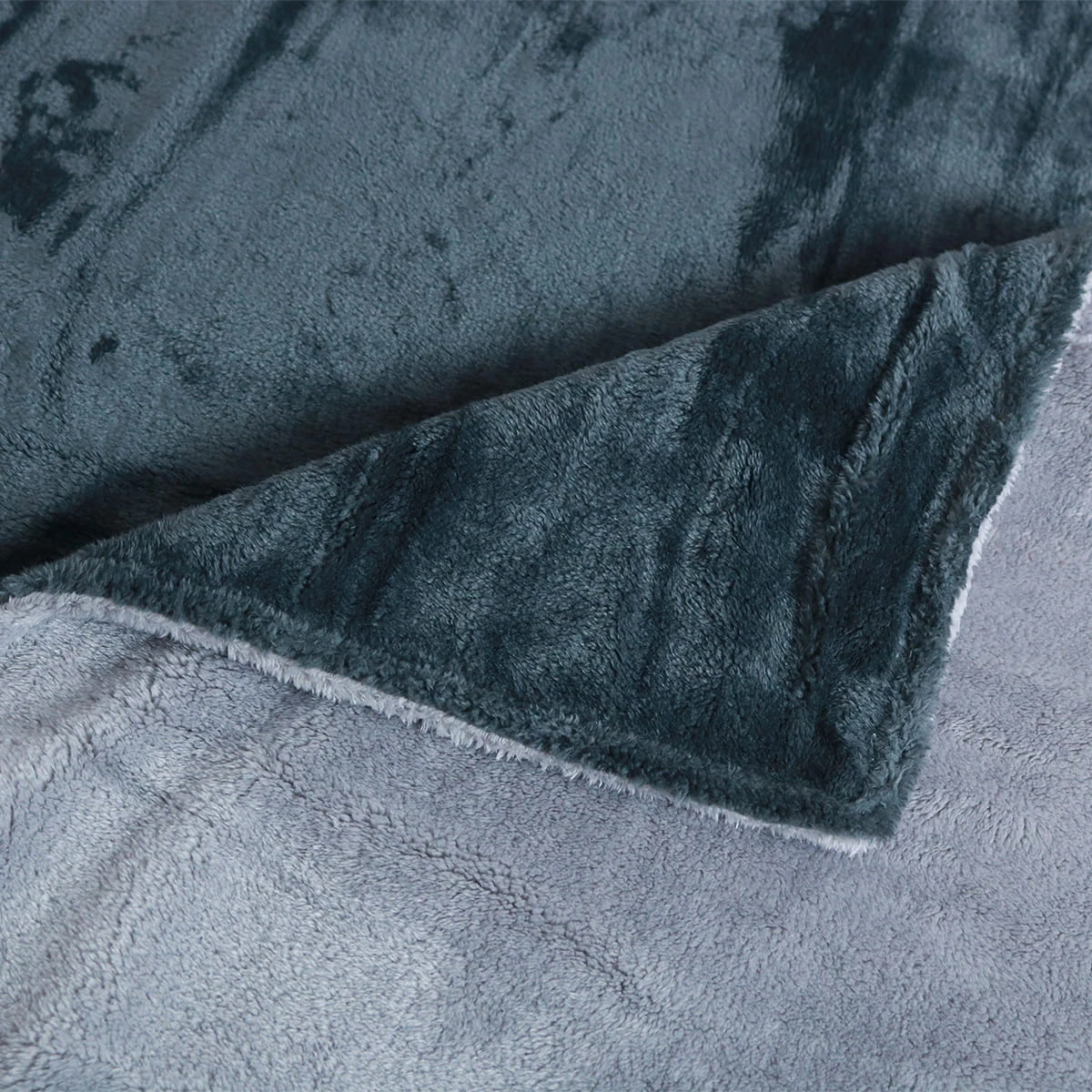 Grey Reversible to White Cashmere Blanket