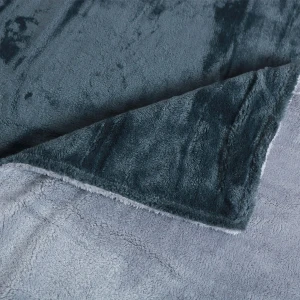 Grey Reversible to White Cashmere Blanket