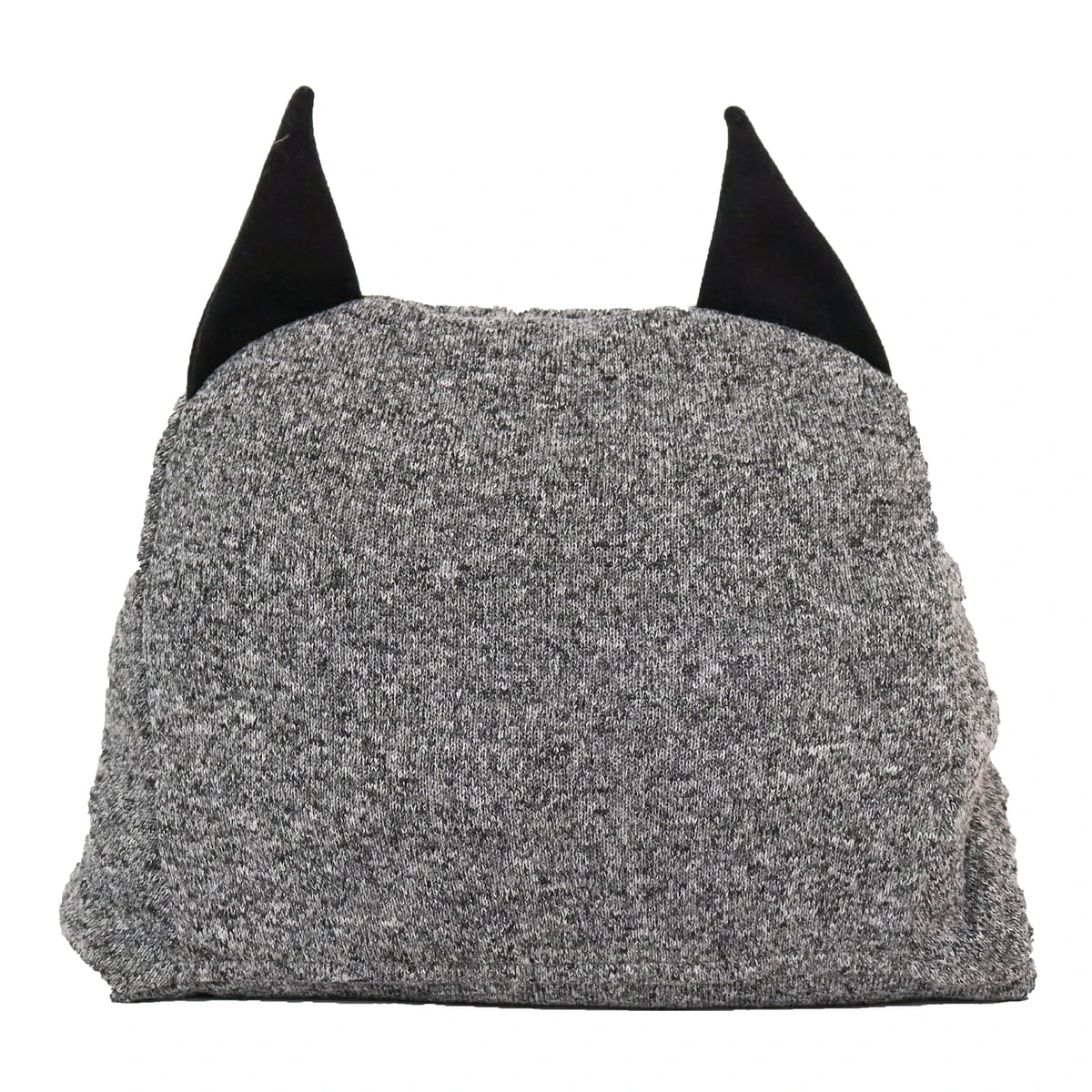 Happy Halloween Bat Embroidery Fleece Hooded Blanket (Dark Grey)
