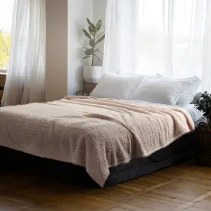 High-quality Fluffy Luxurious Sherpa Throw Blanket Production-ready