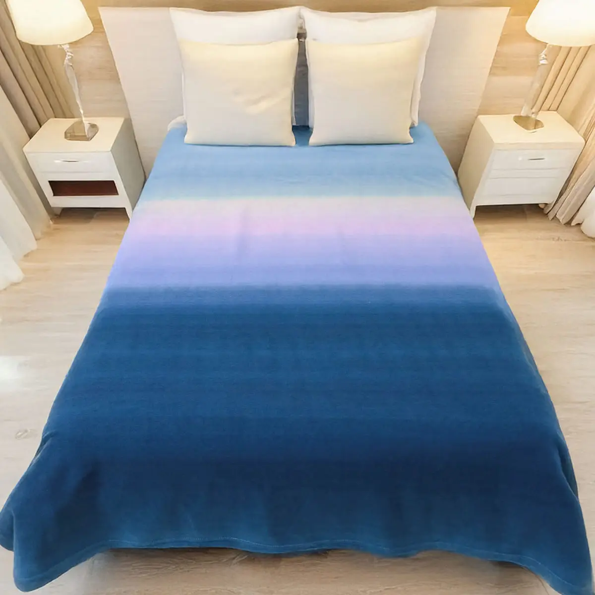 Himalai Blanket - Himalayas Inspired Digital Engineered Print Design Fleece Blanket (Colorful Style - 210A Pattern)