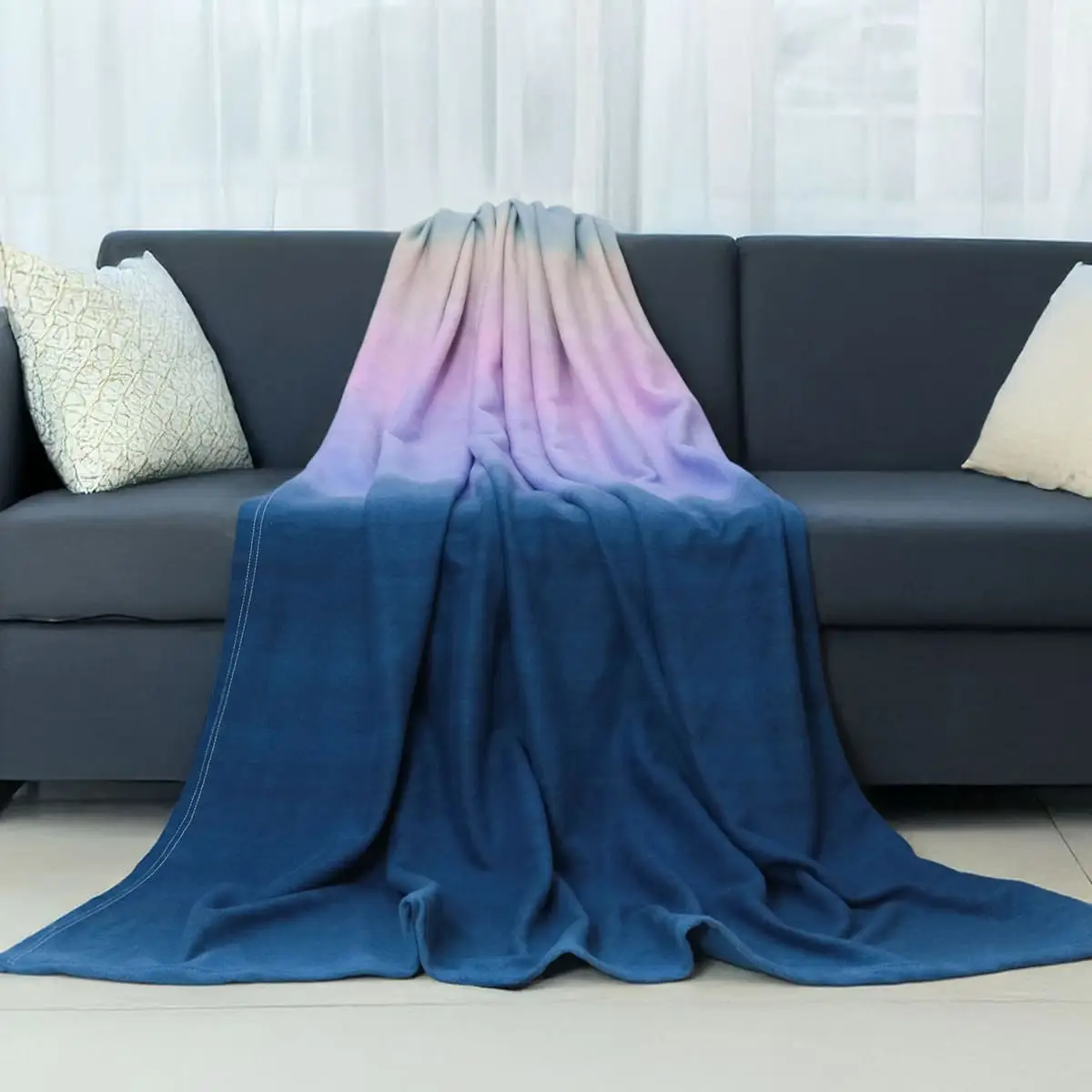 Himalai Blanket - Himalayas Inspired Digital Engineered Print Design Fleece Blanket (Colorful Style - 210A Pattern)