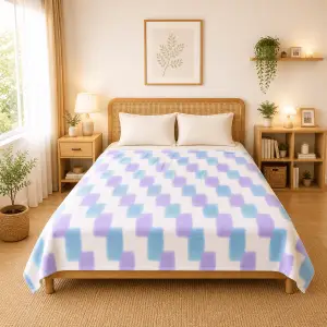 Himalai Printed Fleece Blanket 180 GSM – Chicky Check (606D) | From $1.99 Wholesale