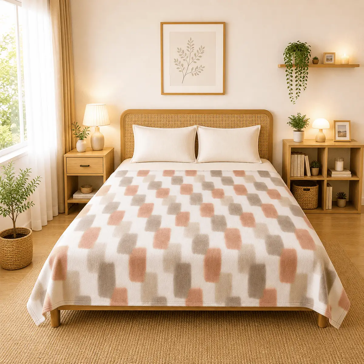 Himalai Printed Fleece Blanket 180 GSM – Chicky Check (606E) | From $1.99 Wholesale