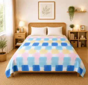 Himalai Printed Fleece Blanket 180 GSM – Chicky Check (608A) | From $1.99 Wholesale