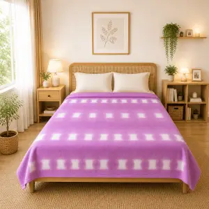 Himalai Printed Fleece Blanket 180 GSM – Cozy Block (603B) | From $1.99 Wholesale
