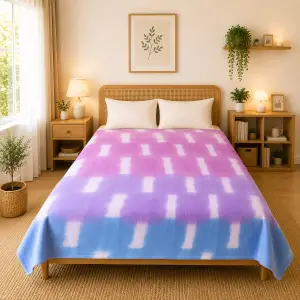 Himalai Printed Fleece Blanket 180 GSM – Cozy Block (604A) | From $1.99 Wholesale