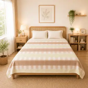 Himalai Printed Fleece Blanket 180 GSM – Cozy Block (605A) | From $1.99 Wholesale
