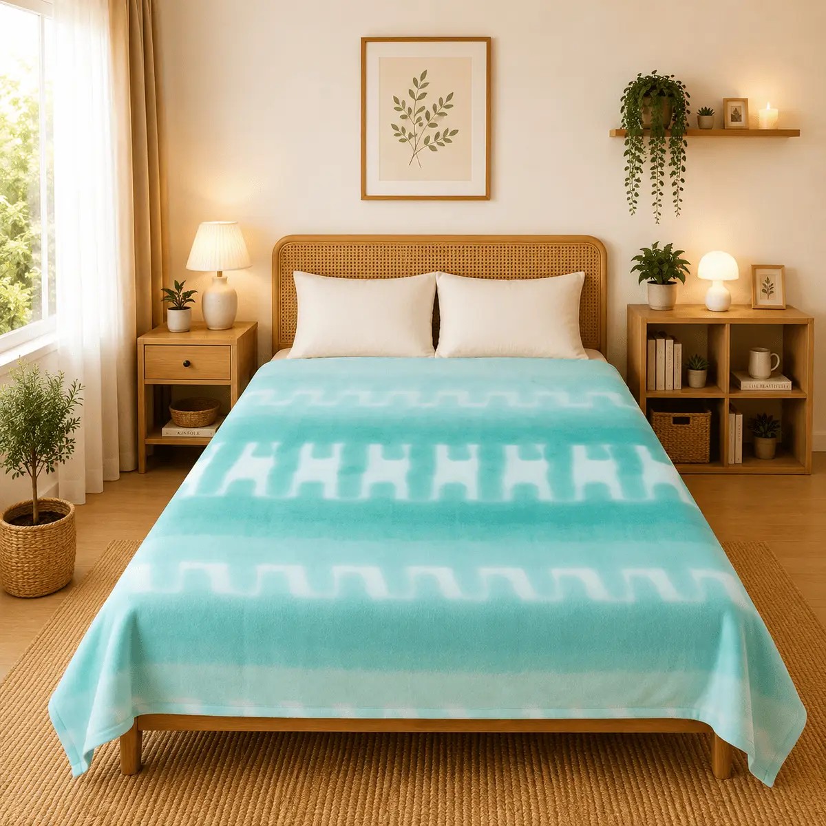Himalai Printed Fleece Blanket 180 GSM – Cozy Block (609A) | From $1.99 Wholesale