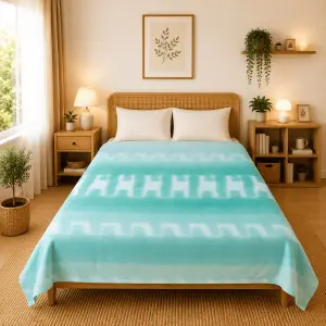 Himalai Printed Fleece Blanket 180 GSM – Cozy Block (609A) | From $1.99 Wholesale