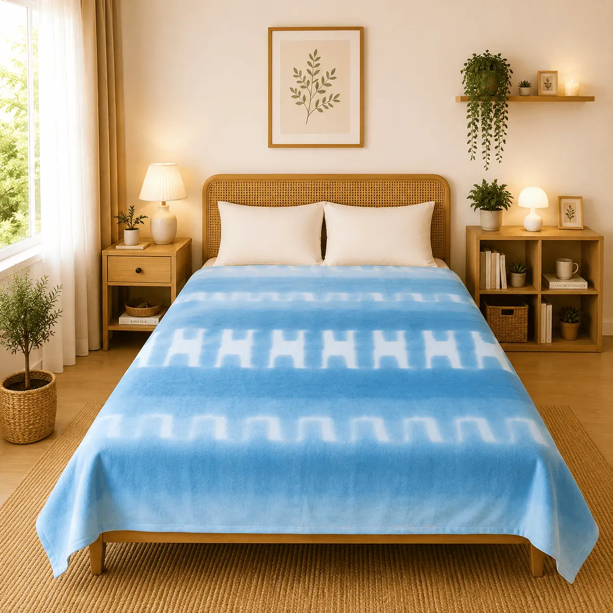 Himalai Printed Fleece Blanket 180 GSM – Cozy Block (609B) | From $1.99 Wholesale