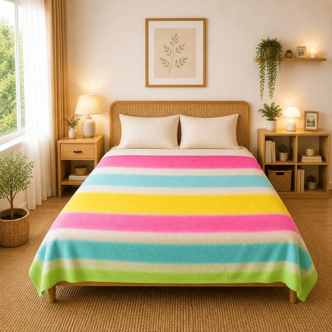 Himalai Printed Fleece Blanket 180 GSM – Nature Embrace (302C) | From $1.99 Wholesale