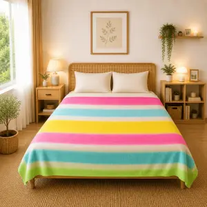 Himalai Printed Fleece Blanket 180 GSM – Nature Embrace (302C) | From $1.99 Wholesale