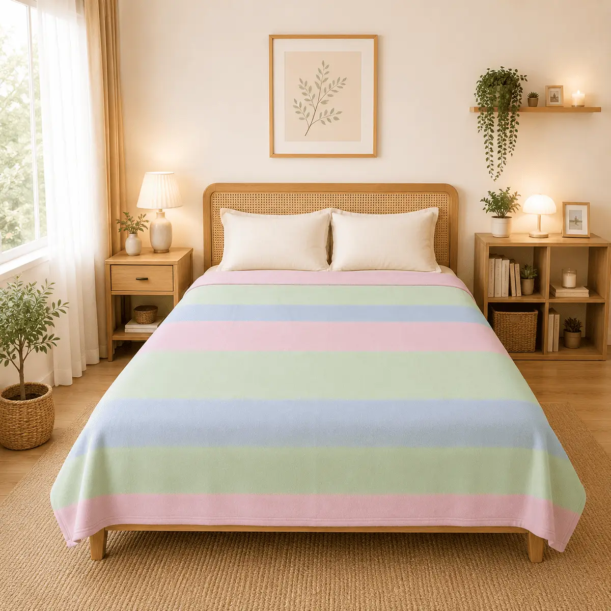 Himalai Printed Fleece Blanket 180 GSM – Nature Embrace (304B) | From $1.99 Wholesale