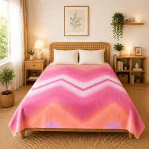 Himalai Printed Fleece Blanket 180 GSM – Wavily Groove (402B) | From $1.99 Wholesale