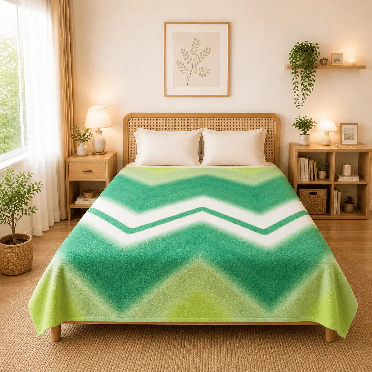 Himalai Printed Fleece Blanket 180 GSM – Wavily Groove (402C) | From $1.99 Wholesale