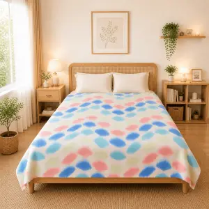 Himalai Printed Fleece Blanket 180 GSM – Wavily Groove (405A) | From $1.99 Wholesale