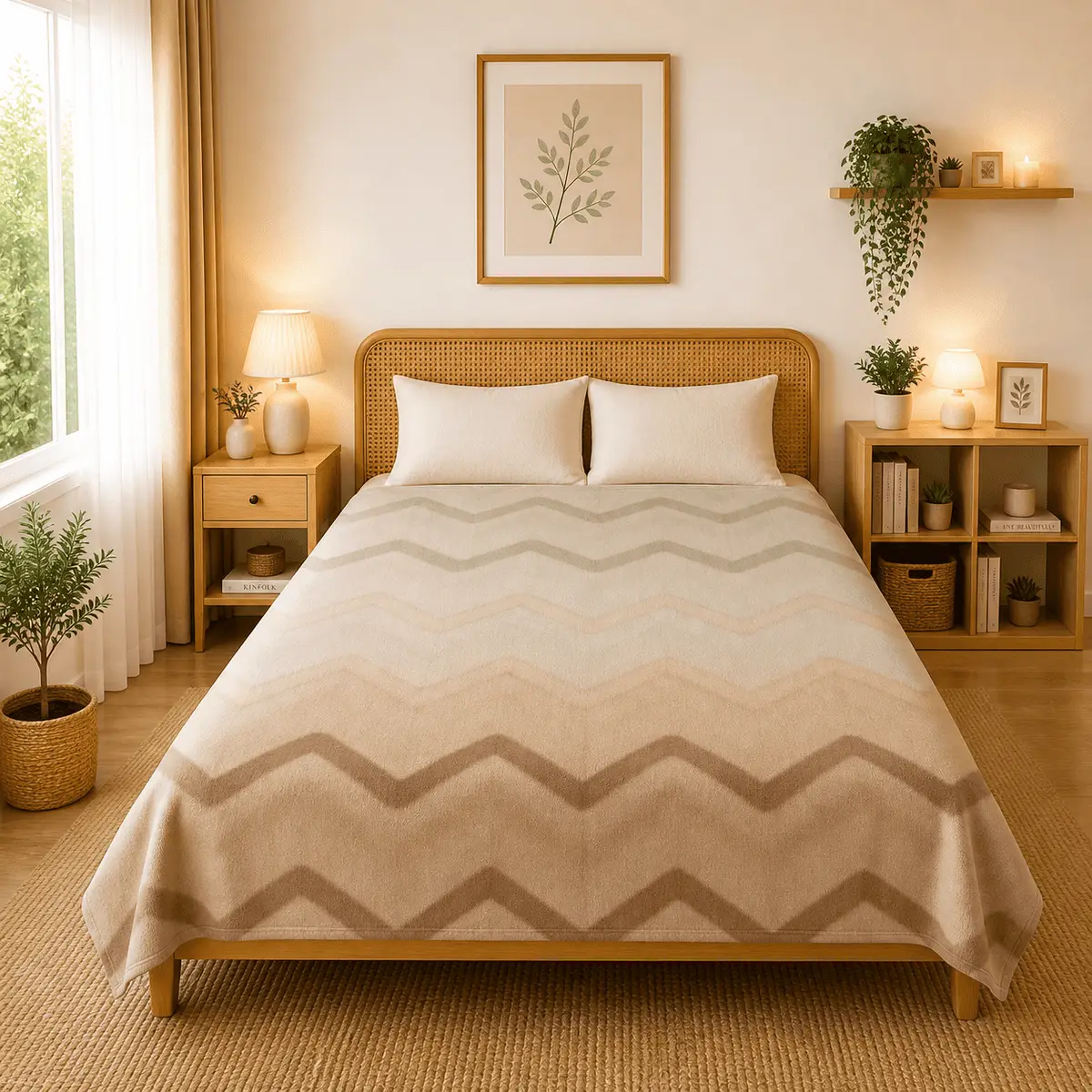 Himalai Printed Fleece Blanket 180 GSM – Wavily Groove (407D) | From $1.99 Wholesale