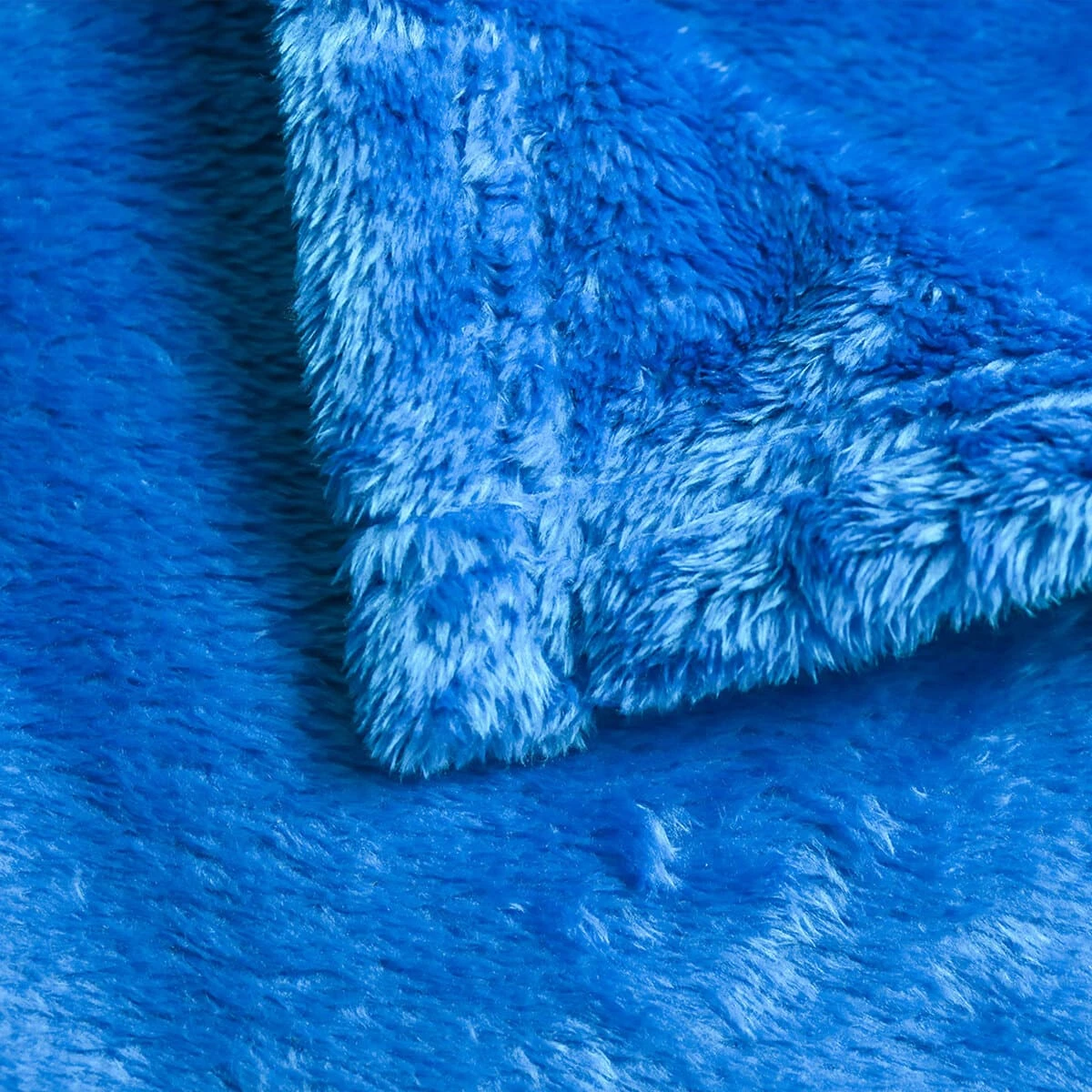 Hippopotamus Head 3D Embroidery Plush Baby Blanket (Dark Blue)