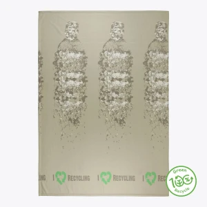 I Love Recycled Printed Recycled Polyester Blanket from Plastic Bottles - Brown