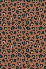 Into the Red Leaves : Leopard Pattern