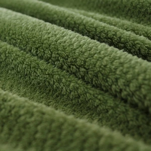 Jacquard Flannel Waffle Textured Blanket (Green)