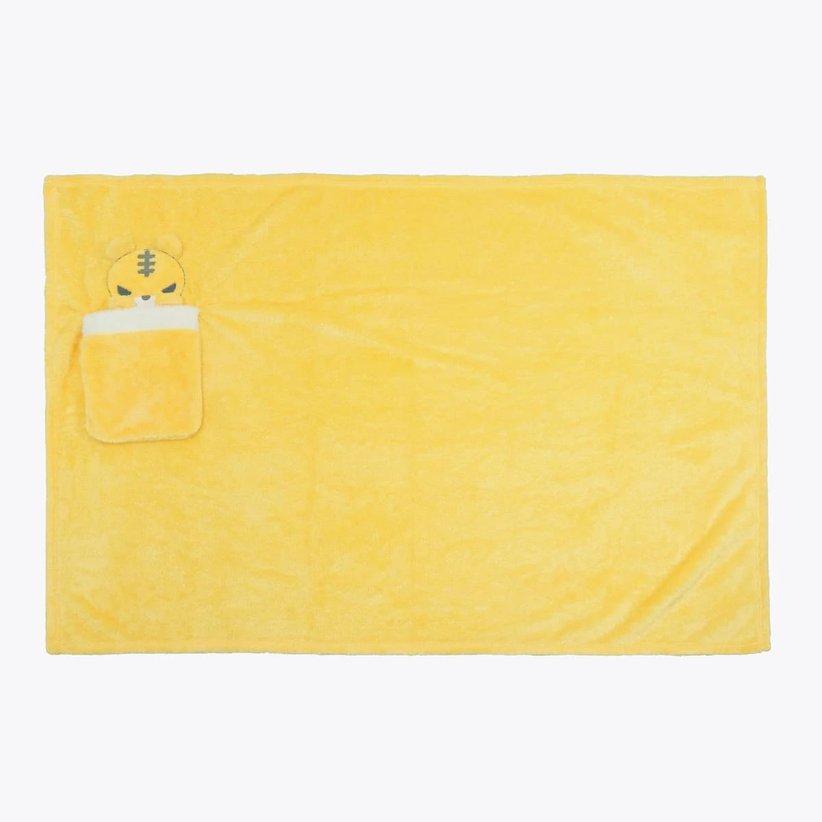 Keta 3D Embroidery Portable Plush Blanket (Yellow)