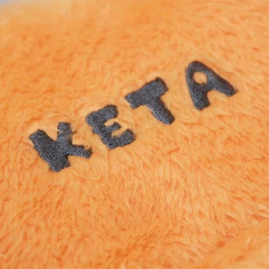 Keta Embroidery Plush Hand Warmer Pillow Blanket (Orange,Yellow)