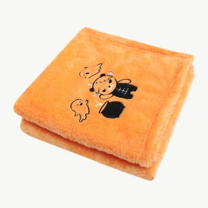 Keta V2 (Halloween Collection) 3D Embroidery Plush Pillow Blanket (Orange)