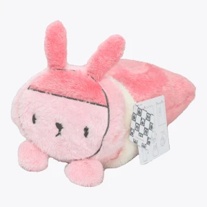 Lily 3D Embroidery Portable Plush Blanket (Pink)