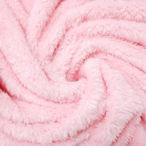 Lily 3D Embroidery Portable Plush Blanket (Pink)