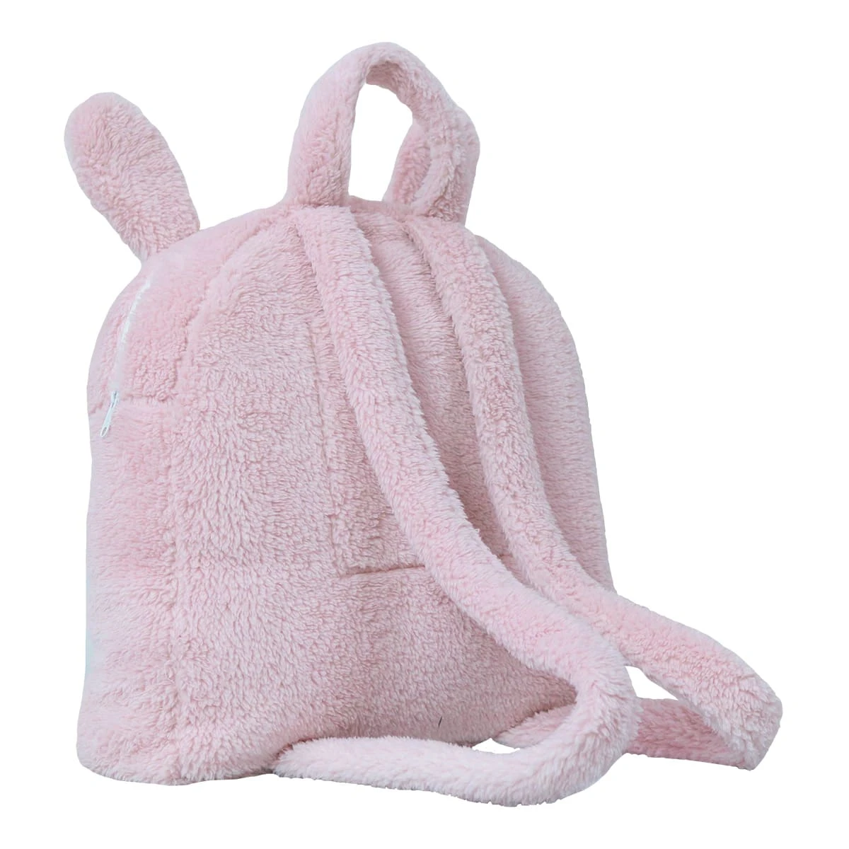 Lily V2 3D Embroidery 2-Tone Plush Backpack Blanket (Pink,White)