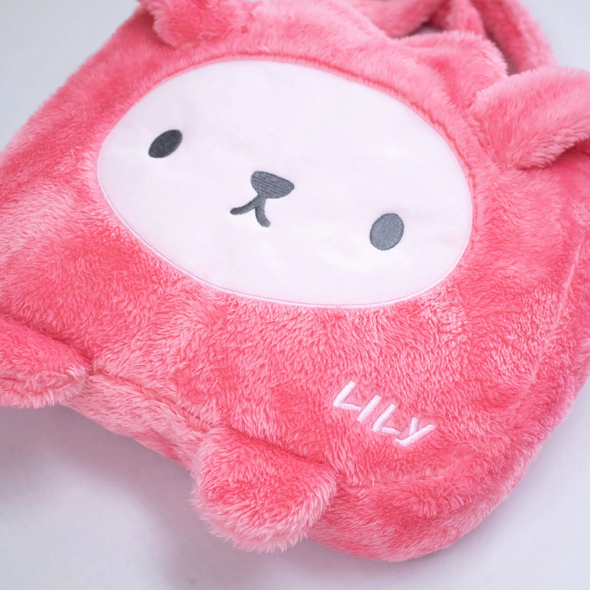 Lily V2 3D Embroidery Plush Tote Blanket (Pink)