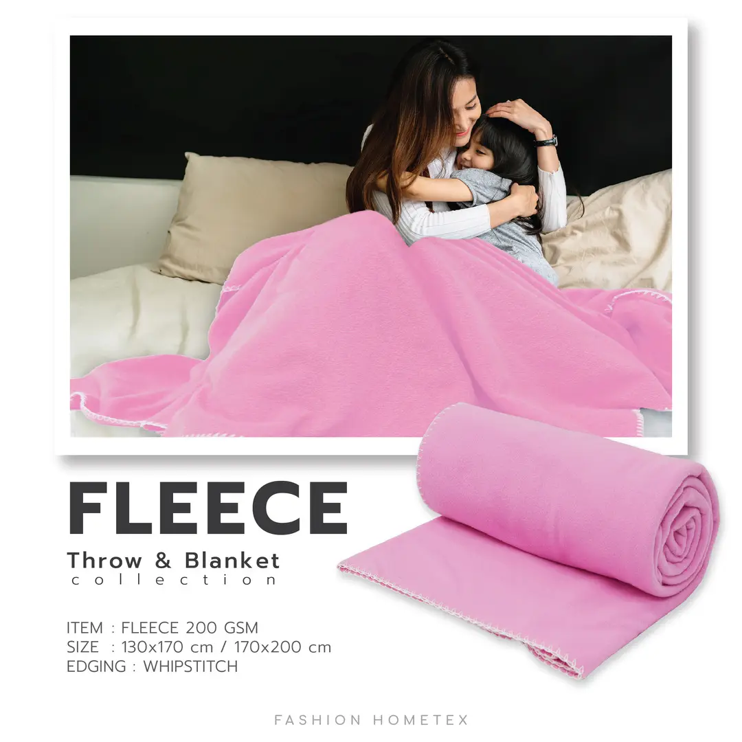 Limited Stock Recycled Fleece Throw and Blanket - Start just 1.79 usd (4 colors)